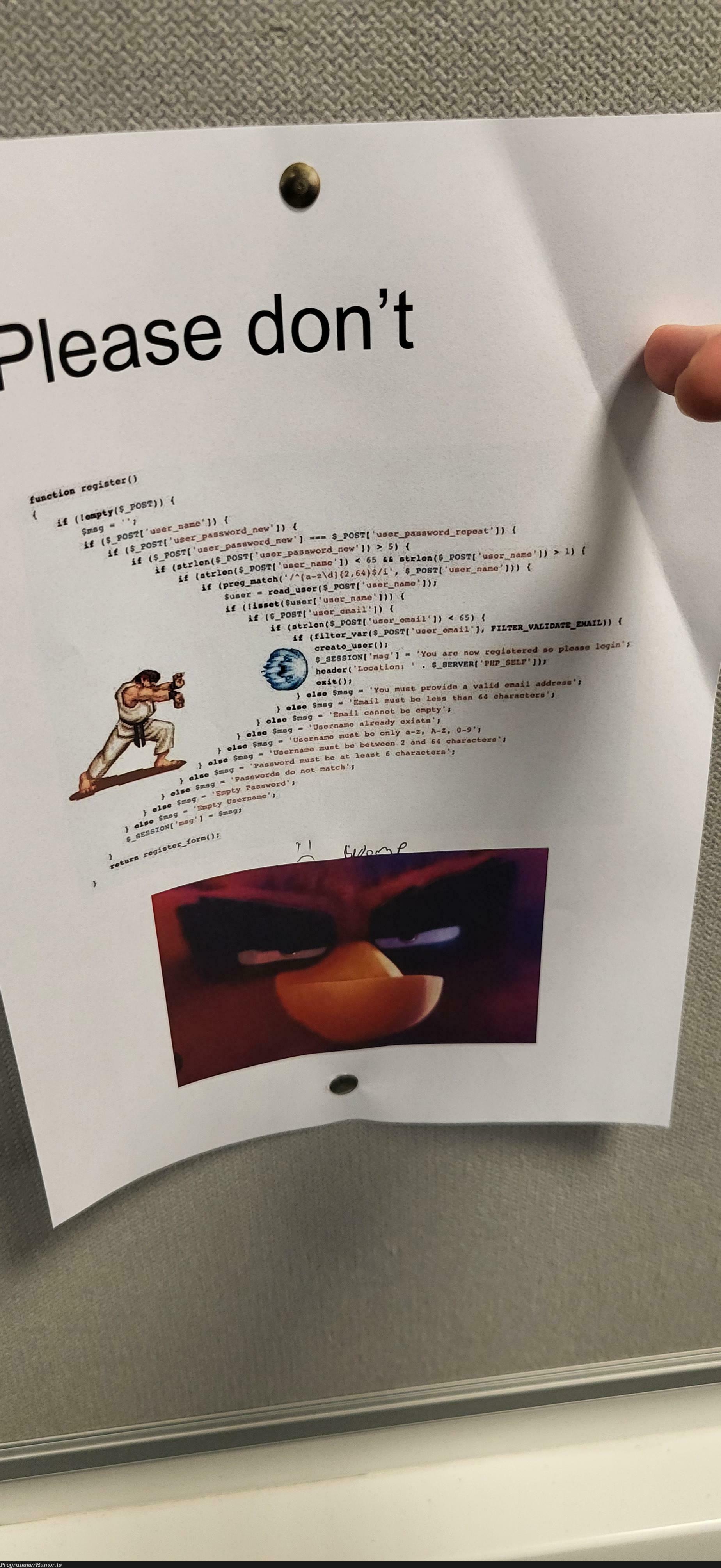 Taken from my programming class in college | programming-memes, program-memes, password-memes, class-memes, email-memes | ProgrammerHumor.io