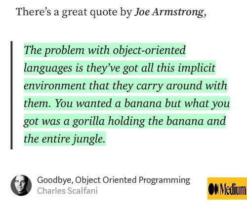 Banana Monkey Jungle Problem | programming-memes, program-memes, object-memes, language-memes | ProgrammerHumor.io