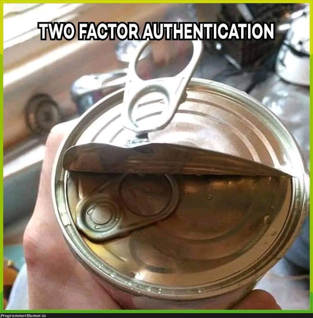 twoFactorAuthentication | authentication-memes | ProgrammerHumor.io