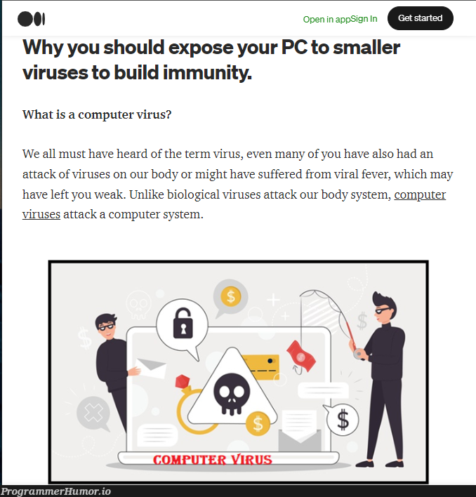 ahh yes, natural immunity | computer-memes, virus-memes | ProgrammerHumor.io