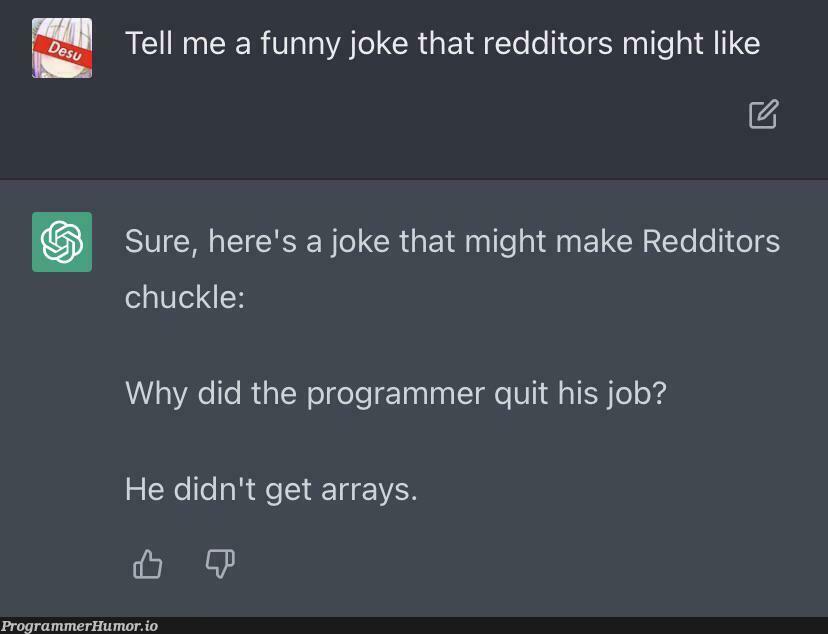 Did the AI do its job? | programmer-memes, program-memes, array-memes, arrays-memes, reddit-memes | ProgrammerHumor.io