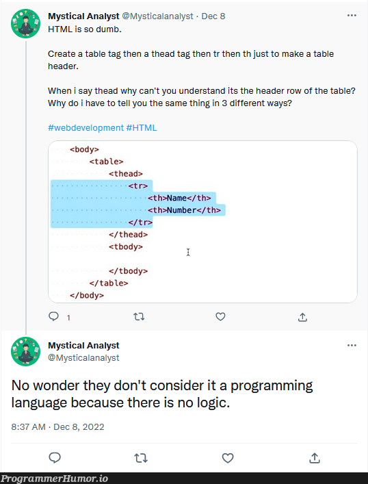 Bro just discovered HTML | programming-memes, html-memes, development-memes, web-memes, program-memes, IT-memes, ide-memes, ML-memes, header-memes, language-memes, programming language-memes | ProgrammerHumor.io