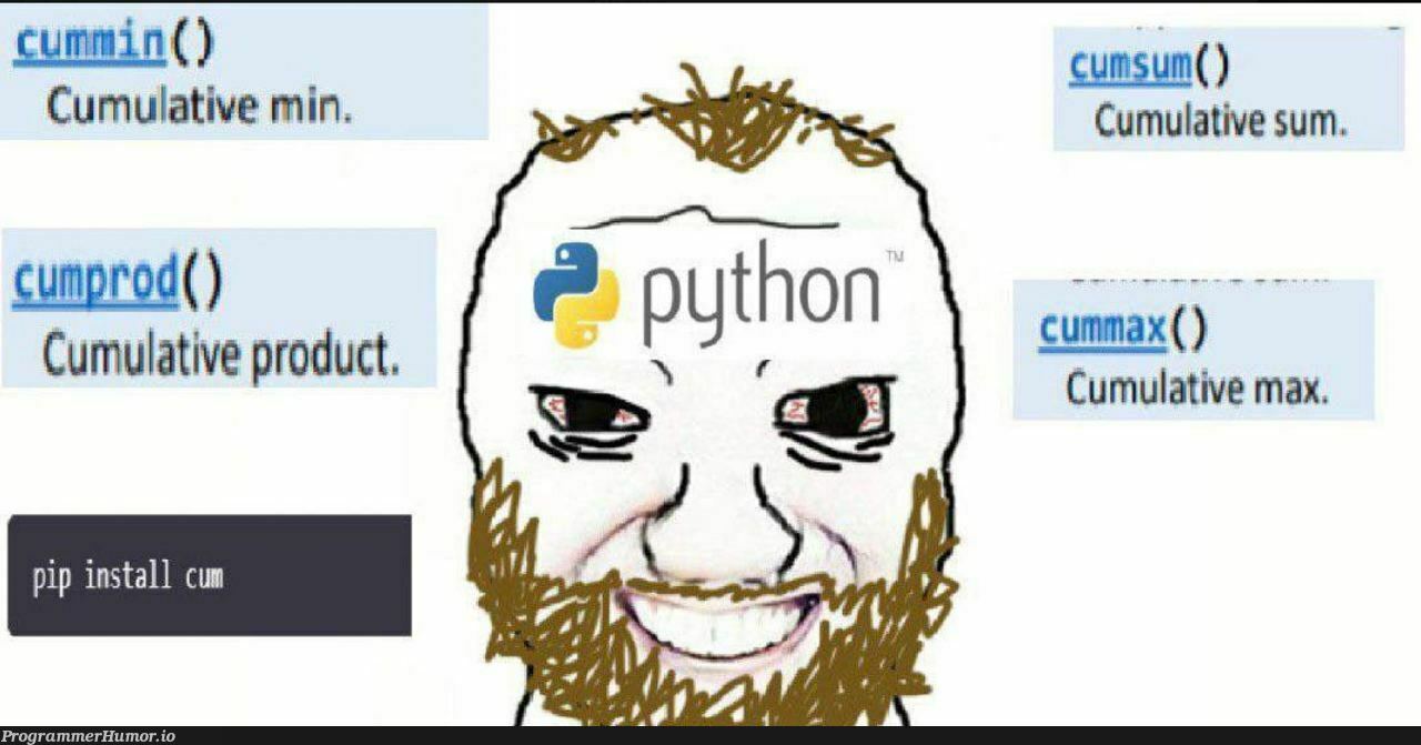 cumulativePython | python-memes, product-memes | ProgrammerHumor.io