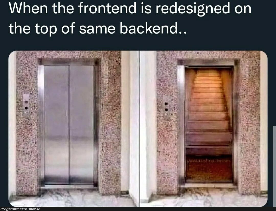 frontend backend meme | design-memes, backend-memes, frontend-memes | ProgrammerHumor.io