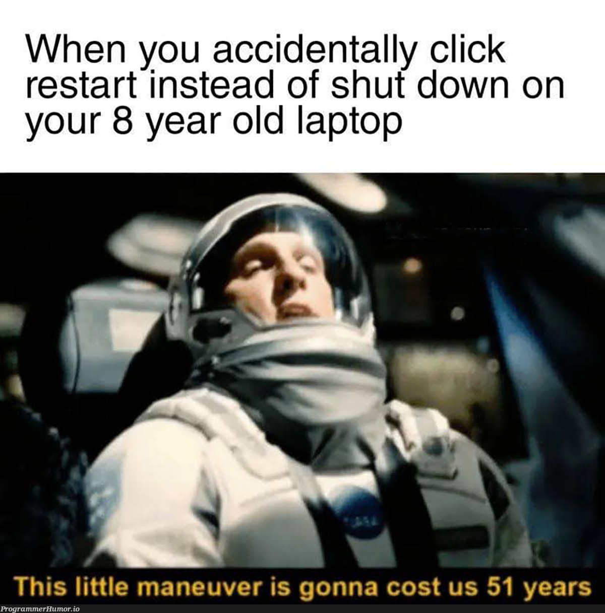 This little mistake gonna cost us ages | rest-memes, cli-memes, ide-memes, laptop-memes | ProgrammerHumor.io