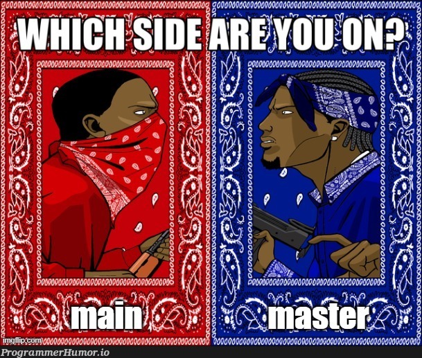 Bruh, like "master" sounds a bit BDSMy | c-memes | ProgrammerHumor.io
