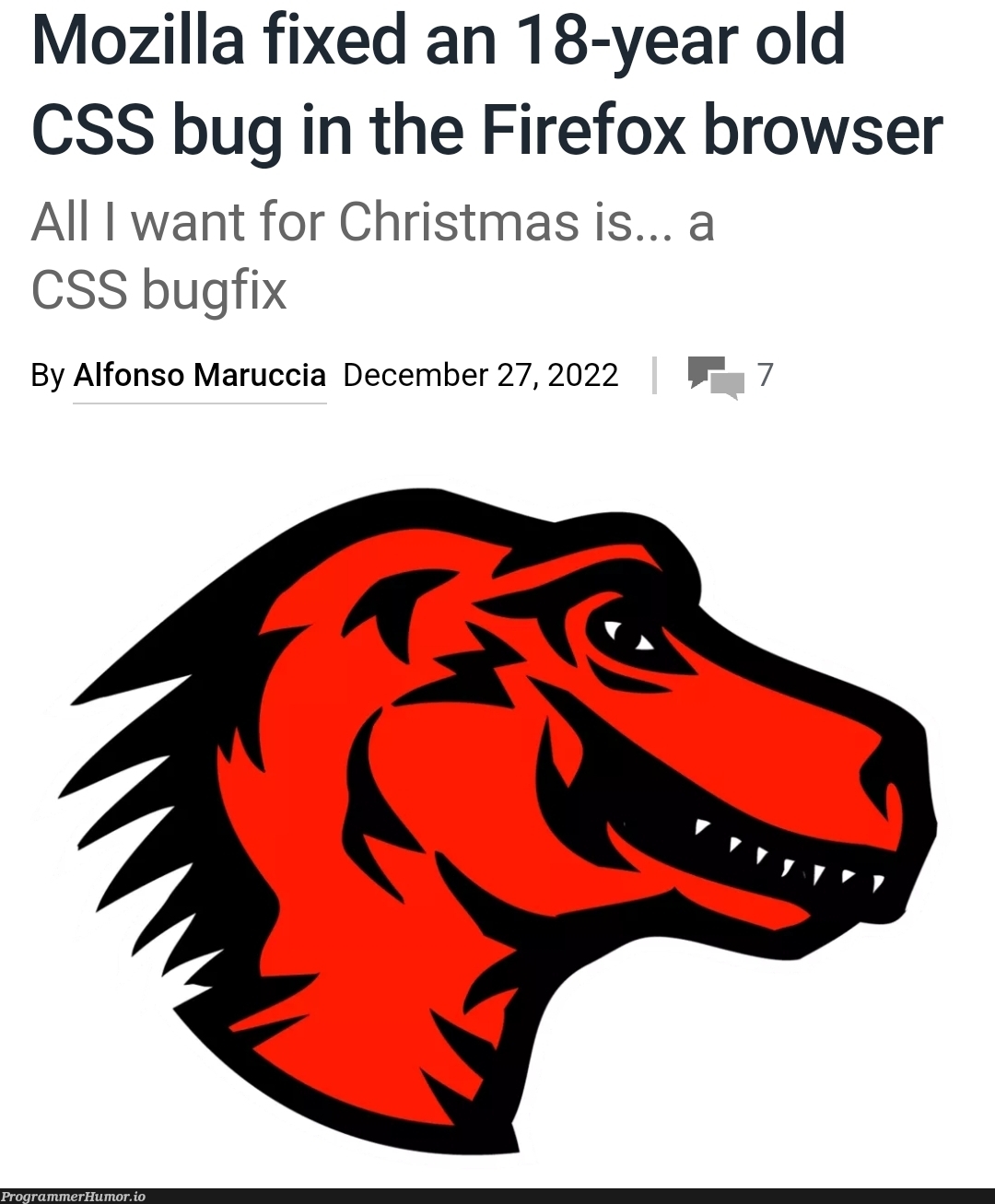 Finally! 🫂 | css-memes, bug-memes, fix-memes, firefox-memes, cs-memes, mozilla-memes | ProgrammerHumor.io