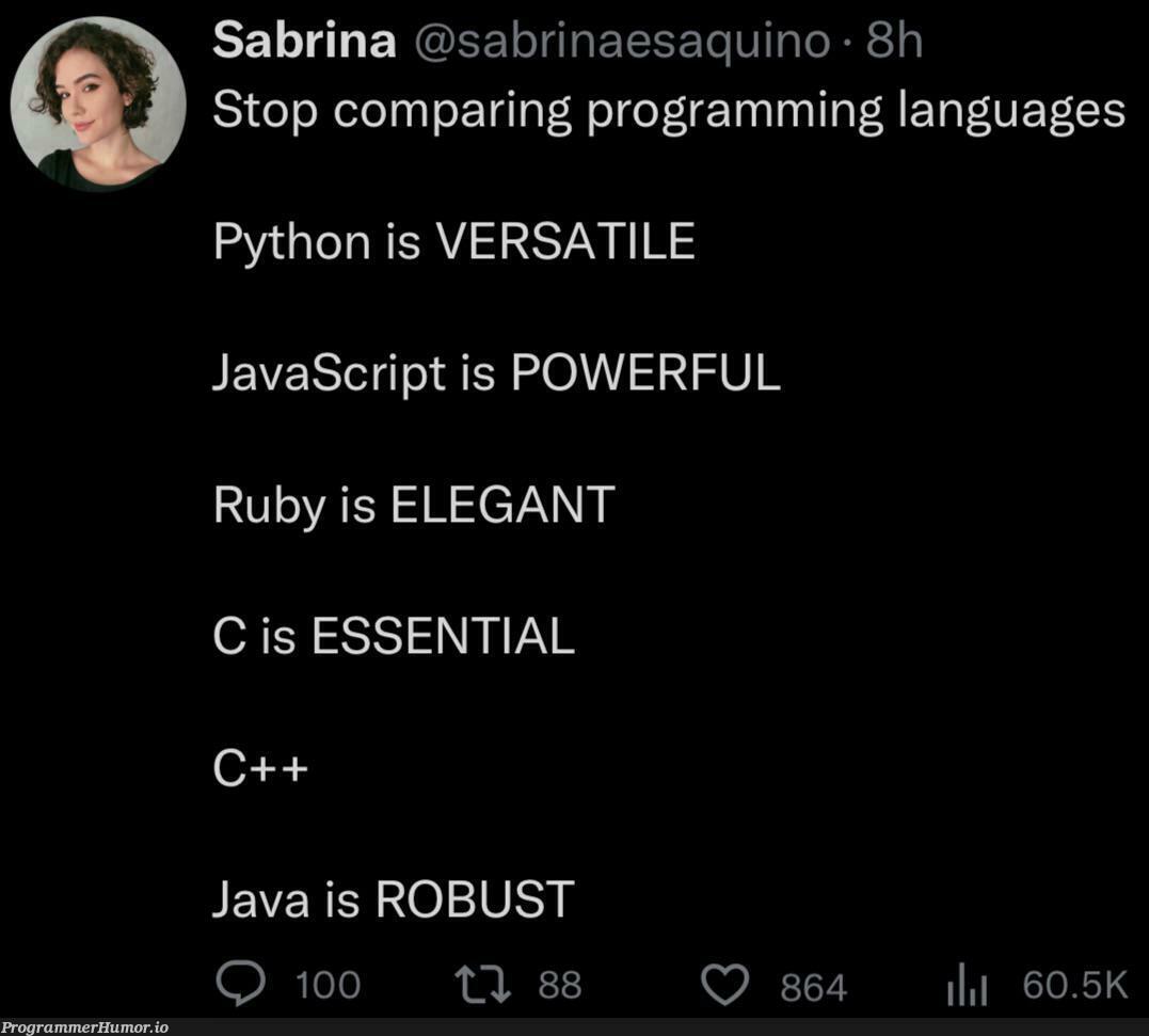 C++ | programming-memes, javascript-memes, java-memes, python-memes, program-memes, c++-memes, ruby-memes, c-memes, language-memes, programming language-memes | ProgrammerHumor.io