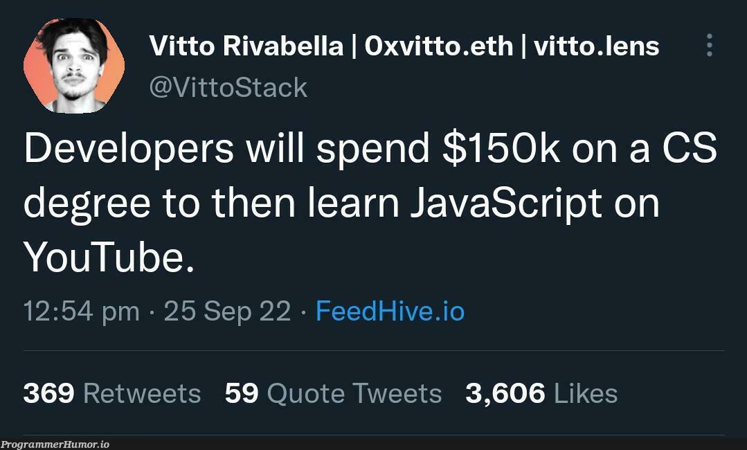 here we go again | developer-memes, javascript-memes, java-memes, stack-memes, retweet-memes, cs-memes, cs degree-memes, youtube-memes | ProgrammerHumor.io