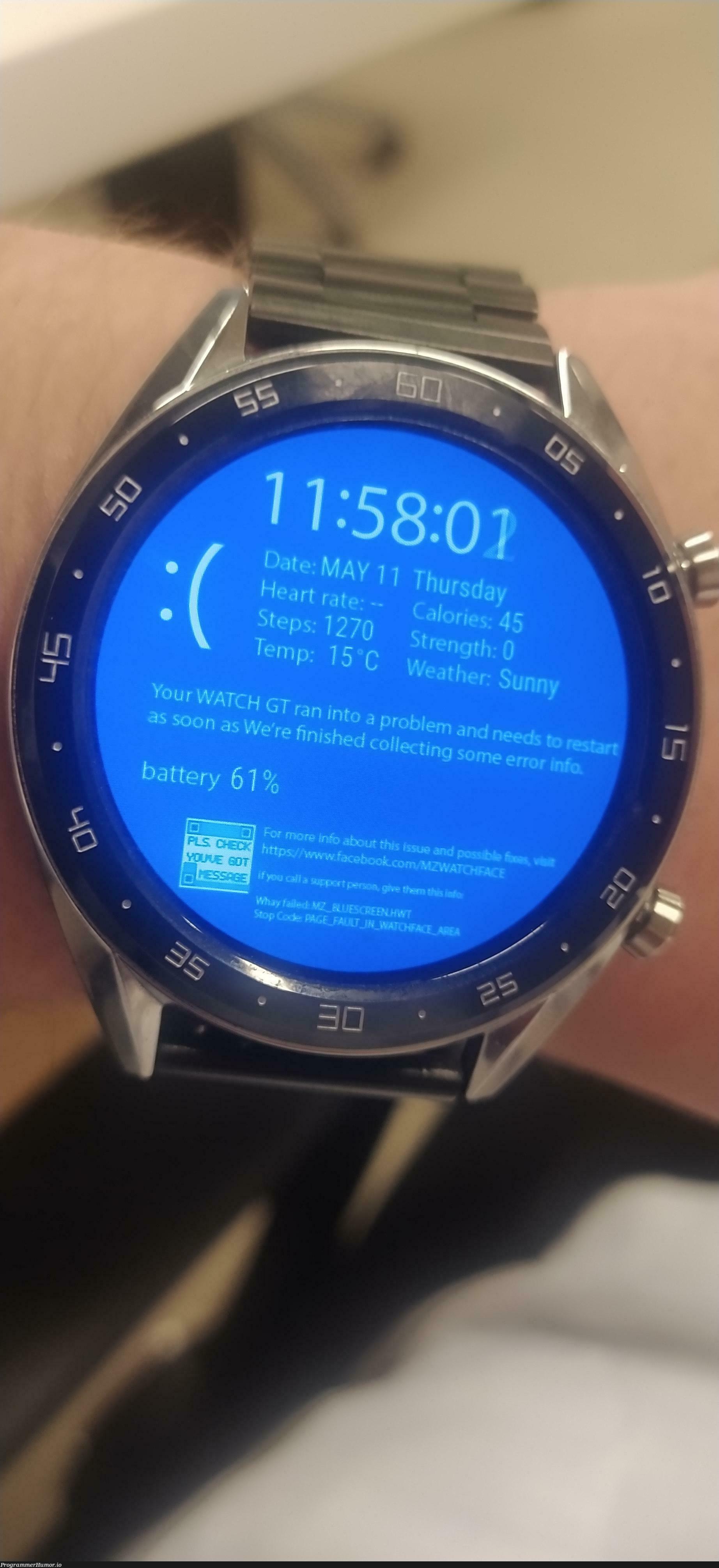 My new watchface | ProgrammerHumor.io