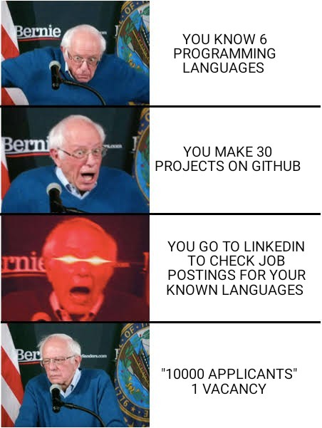 It's too competitive | programming-memes, program-memes, git-memes, github-memes, linkedin-memes, language-memes, programming language-memes | ProgrammerHumor.io