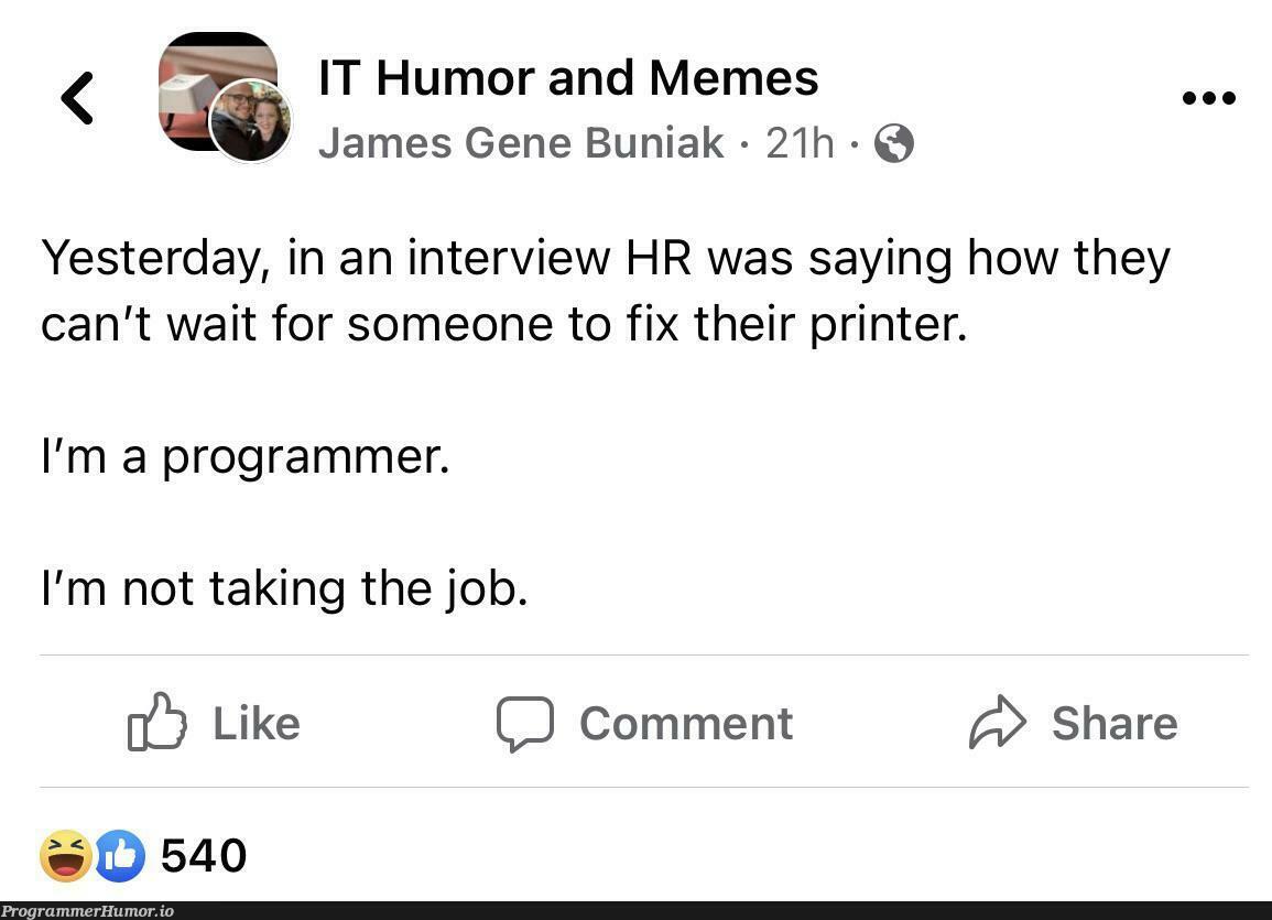 True story. | programmer-memes, program-memes, fix-memes, IT-memes, comment-memes, interview-memes | ProgrammerHumor.io