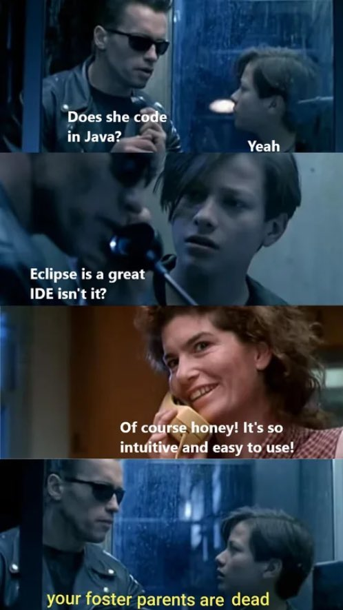 InteliJ better? | eclipse-memes, cli-memes, ecli-memes, ide-memes | ProgrammerHumor.io