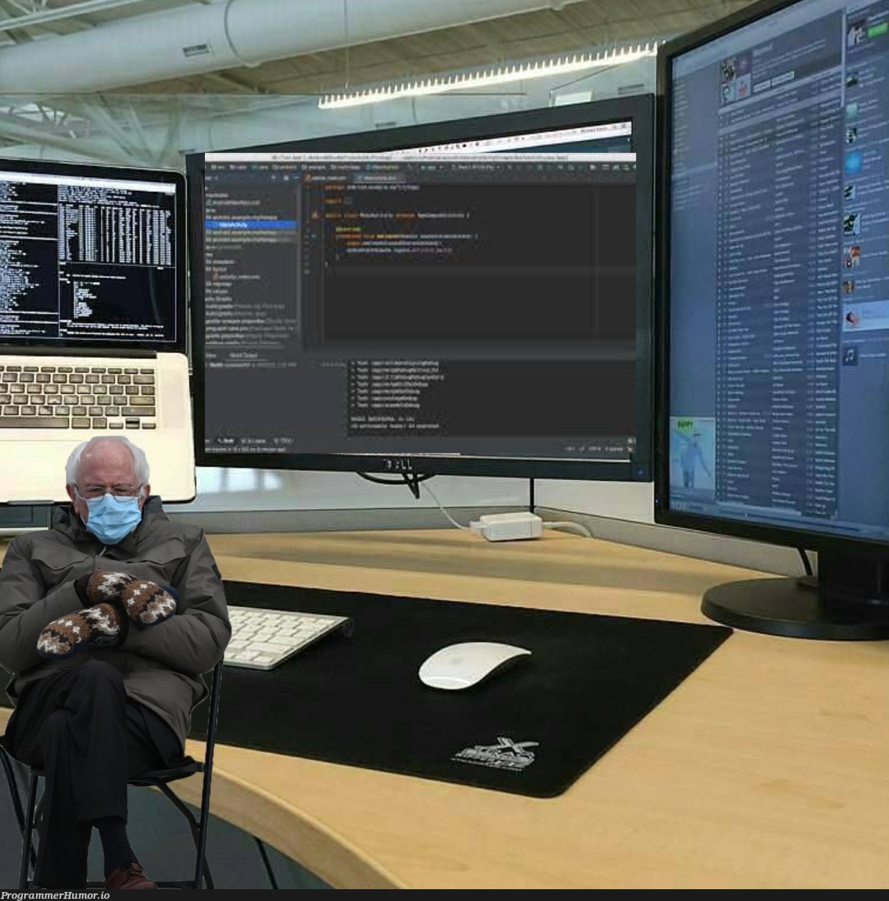 Bernie waiting for gradle build to finish | gradle-memes | ProgrammerHumor.io