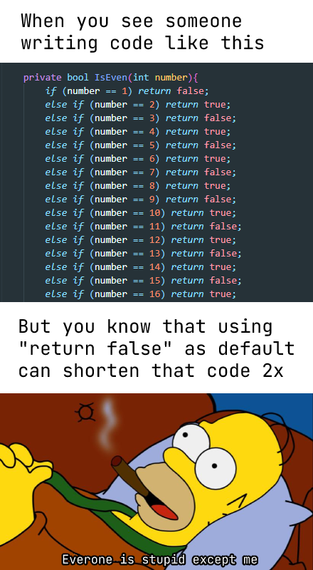 Looking down on bad programmers | programmer-memes, code-memes, program-memes, private-memes | ProgrammerHumor.io