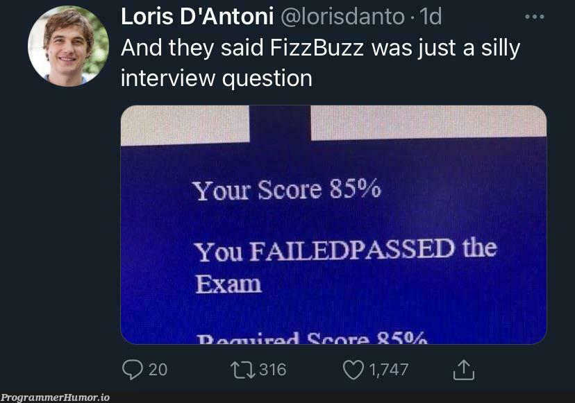 fizz buzz | interview-memes | ProgrammerHumor.io