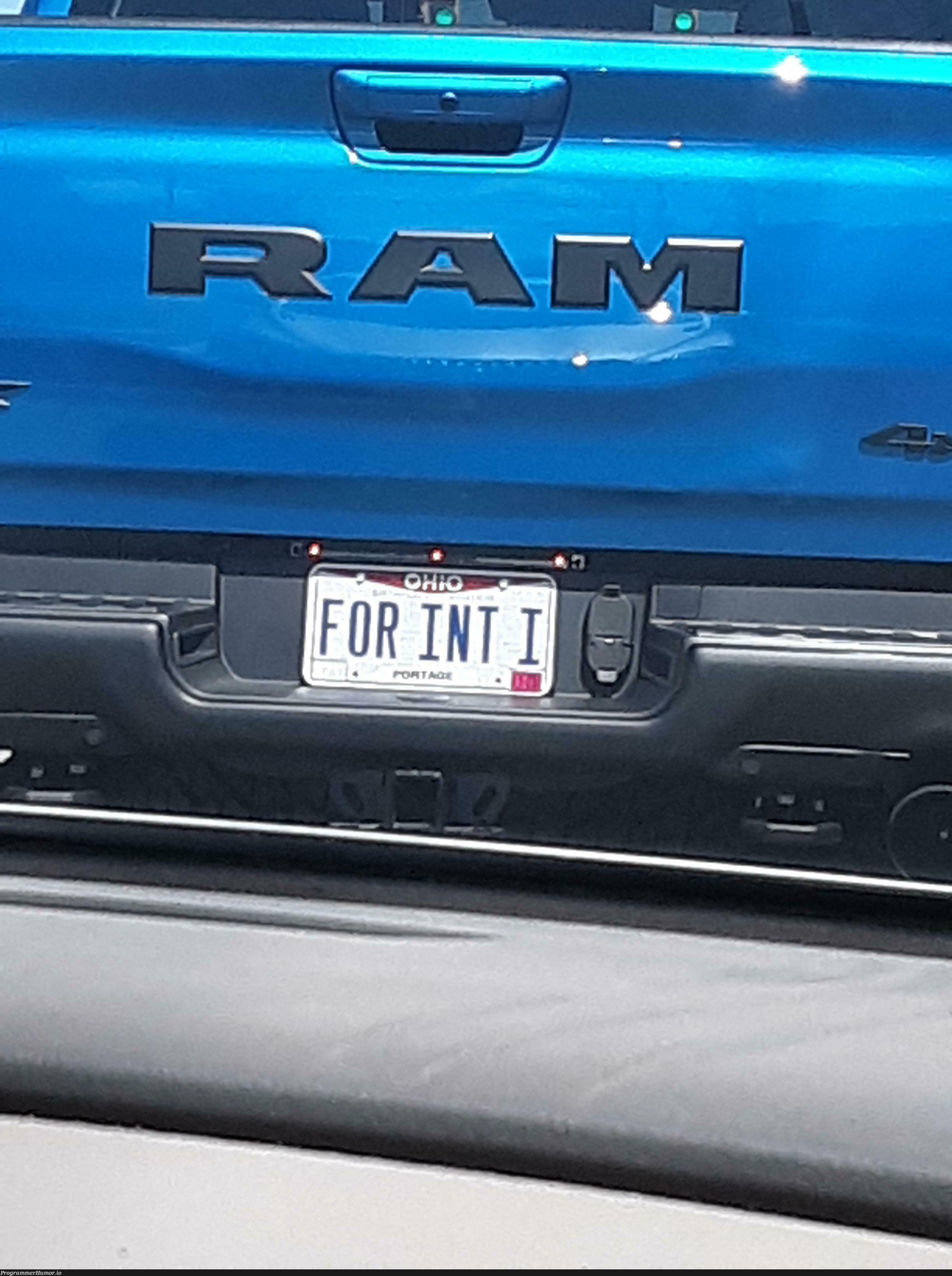 Saw this license plate today... | ProgrammerHumor.io