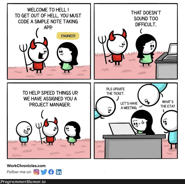 seriously I don't want to be in this kind of hell | code-memes, date-memes, manager-memes | ProgrammerHumor.io