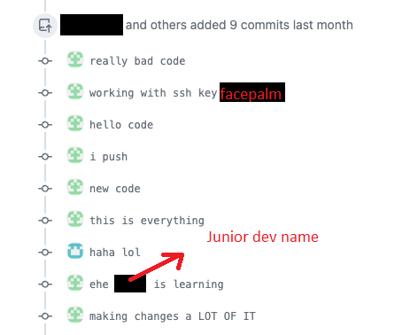 soWeHaveANewJuniorDevDotDotDot | code-memes, bad code-memes, IT-memes | ProgrammerHumor.io