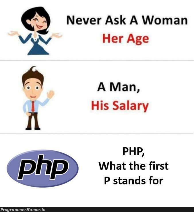 I know that's the name of the language, I'm asking about the first P | language-memes | ProgrammerHumor.io