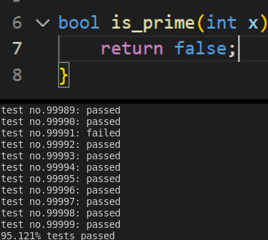 Hi!, i have invented O(1) algorithm for checking if number is prime that works in 95%+ cases. For more details checkout comments for link to the github repo | test-memes, git-memes, github-memes, algorithm-memes, tests-memes, comment-memes | ProgrammerHumor.io