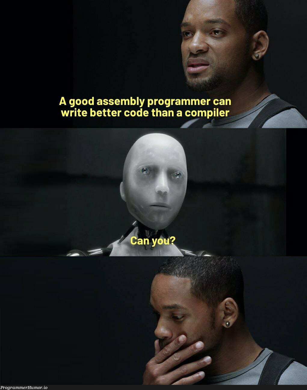 IRobot | programmer-memes, code-memes, program-memes, assembly-memes, compiler-memes, bot-memes | ProgrammerHumor.io
