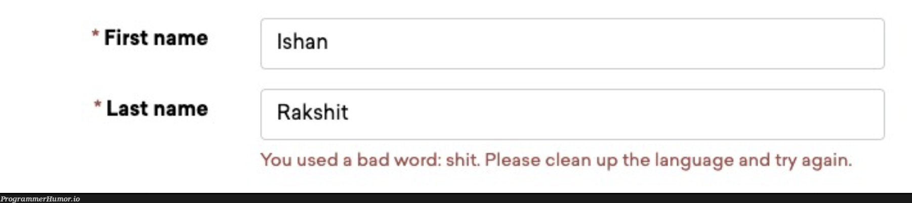pleaseDonotUseBadWords | try-memes, rds-memes, language-memes | ProgrammerHumor.io