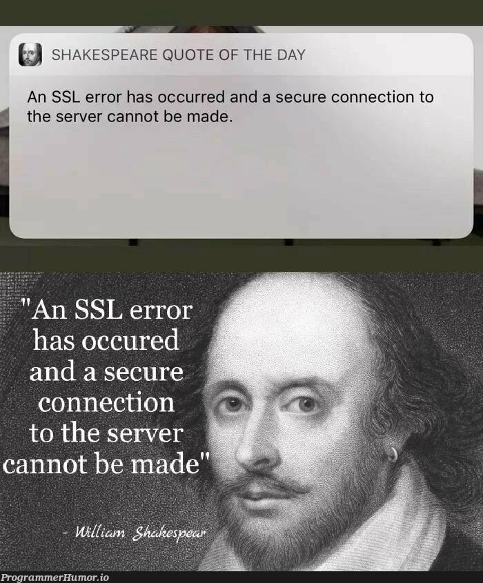 Well someone deployed on Friday | server-memes, ssl-memes, error-memes | ProgrammerHumor.io