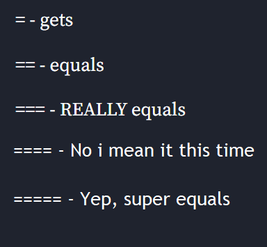 My proposal for new JavaScript standards | javascript-memes, java-memes, IT-memes, rds-memes | ProgrammerHumor.io