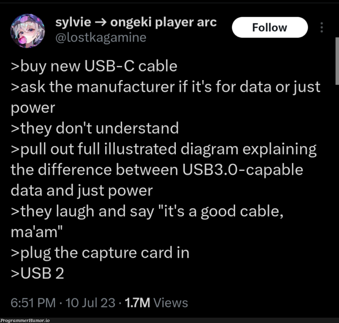 funWithCables | data-memes | ProgrammerHumor.io