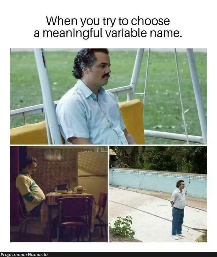 Code should explain itself | code-memes, try-memes, variable name-memes | ProgrammerHumor.io