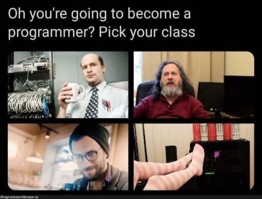 Choose your stereotype! | programmer-memes, program-memes, class-memes | ProgrammerHumor.io