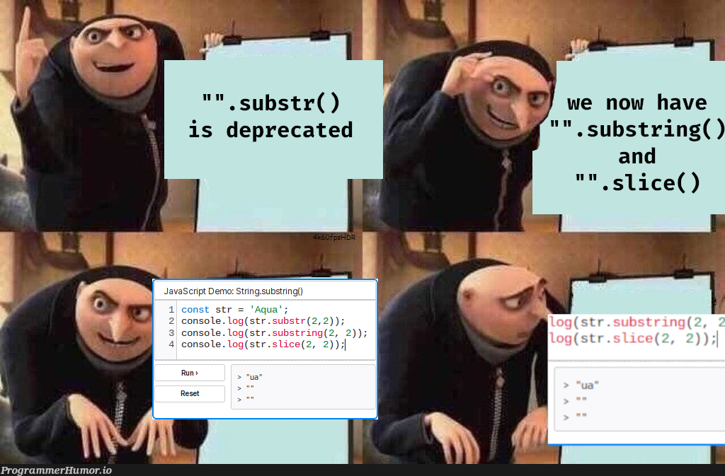 whatIsTheSubstrReplacement | javascript-memes, java-memes, string-memes, console-memes | ProgrammerHumor.io