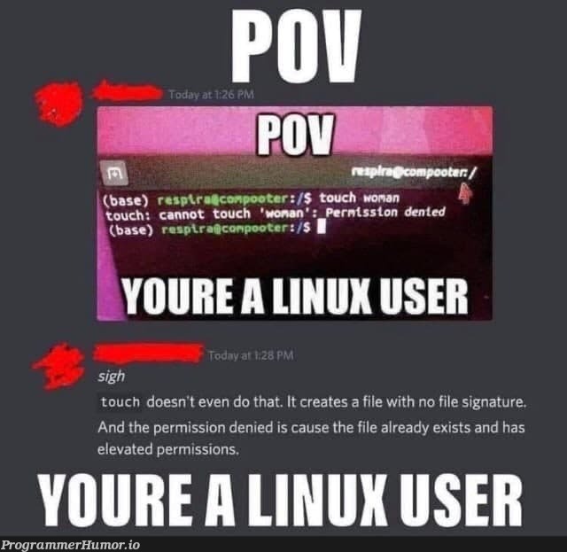 linux user | linux-memes, ux-memes, IT-memes | ProgrammerHumor.io