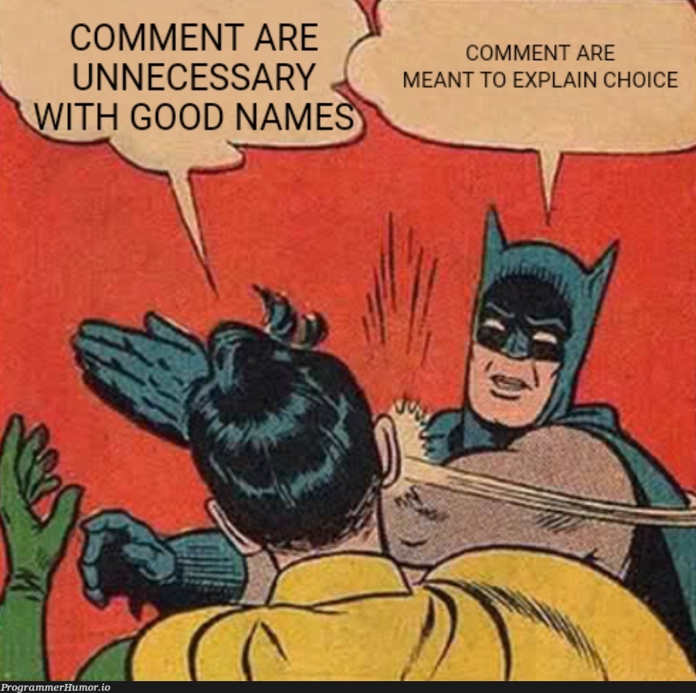 Good comments = good practice | comment-memes | ProgrammerHumor.io