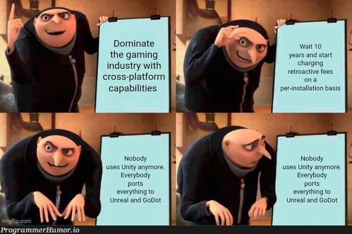 byeByeUnity | try-memes, gaming-memes | ProgrammerHumor.io