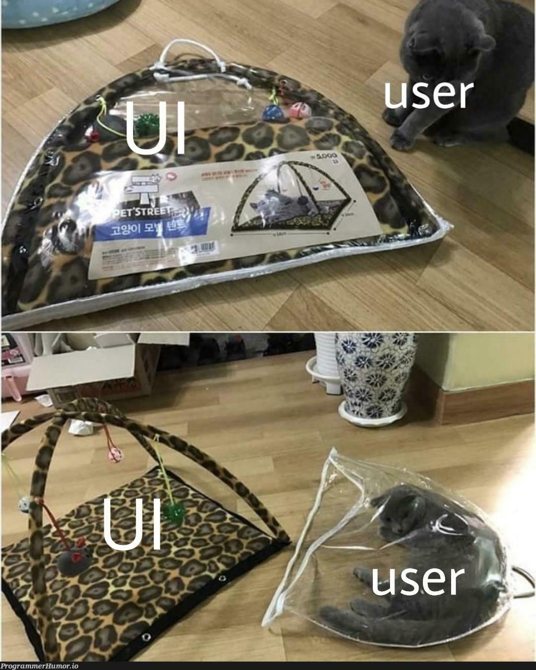 When developer implements an UI. | developer-memes | ProgrammerHumor.io