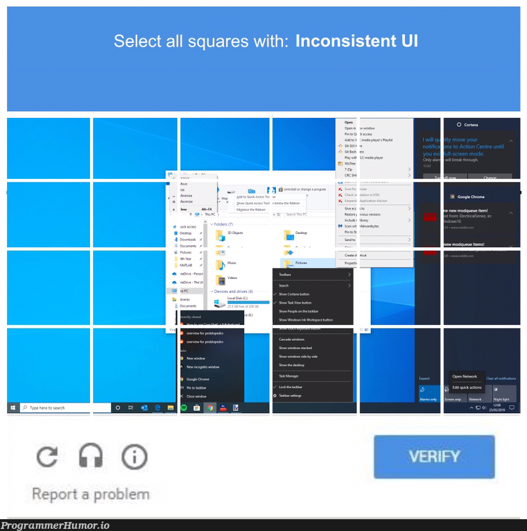 Windows 10 captcha | windows-memes | ProgrammerHumor.io