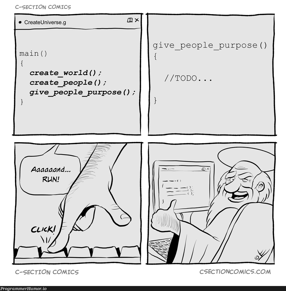 He codes in mysterious ways | code-memes, cs-memes, cse-memes | ProgrammerHumor.io