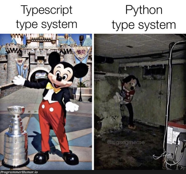 Somebody check on python 👀 | python-memes, typescript-memes | ProgrammerHumor.io