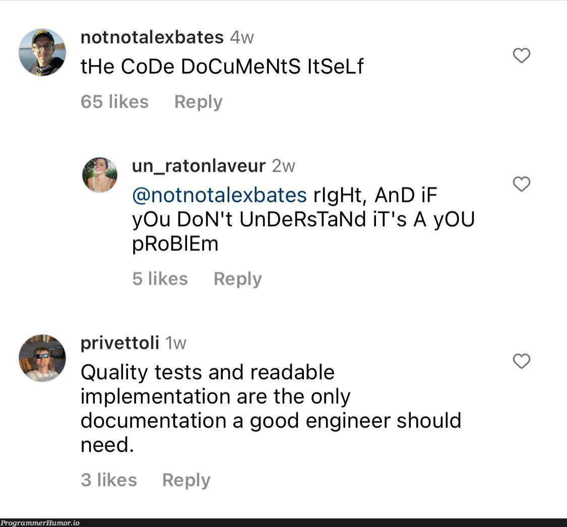 The duality of developers | developer-memes, code-memes, engineer-memes, test-memes, documentation-memes, tests-memes | ProgrammerHumor.io