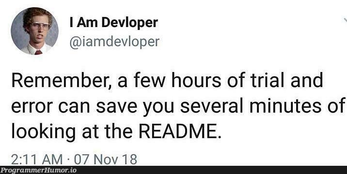 READMEs are just suggestions anyways | error-memes | ProgrammerHumor.io