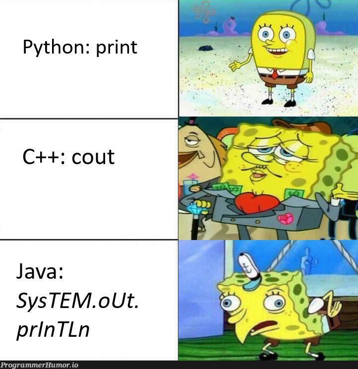 Java never fails to impress | java-memes, python-memes, c++-memes | ProgrammerHumor.io