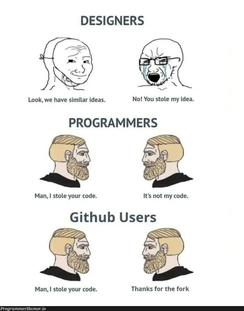 sharingIsCaring | programmer-memes, code-memes, design-memes, designer-memes, program-memes, git-memes, github-memes, fork-memes, idea-memes, ide-memes | ProgrammerHumor.io