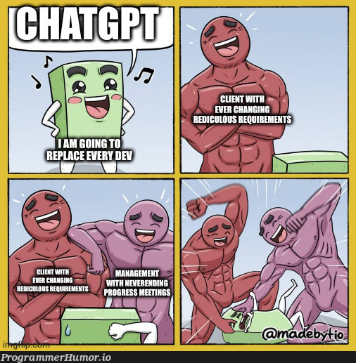 ChatGPT will replace every dev | ProgrammerHumor.io