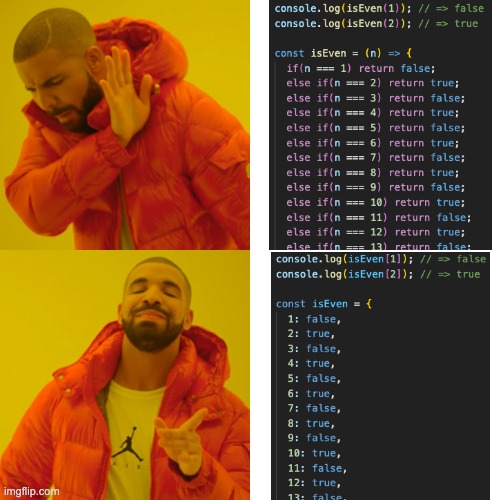 My new and faster isEven | ProgrammerHumor.io