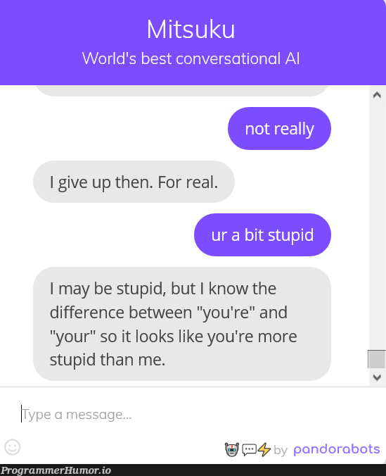 I got fucked by a chat bot :I | IT-memes, bot-memes | ProgrammerHumor.io