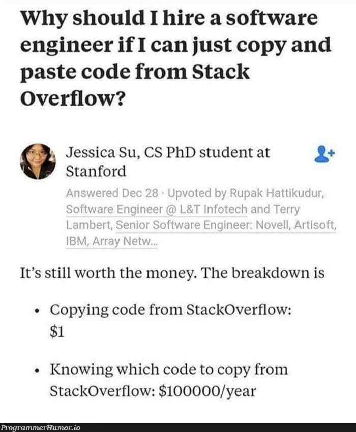 True | software-memes, code-memes, engineer-memes, software engineer-memes, stackoverflow-memes, stack-memes, stack overflow-memes, overflow-memes, cs-memes | ProgrammerHumor.io