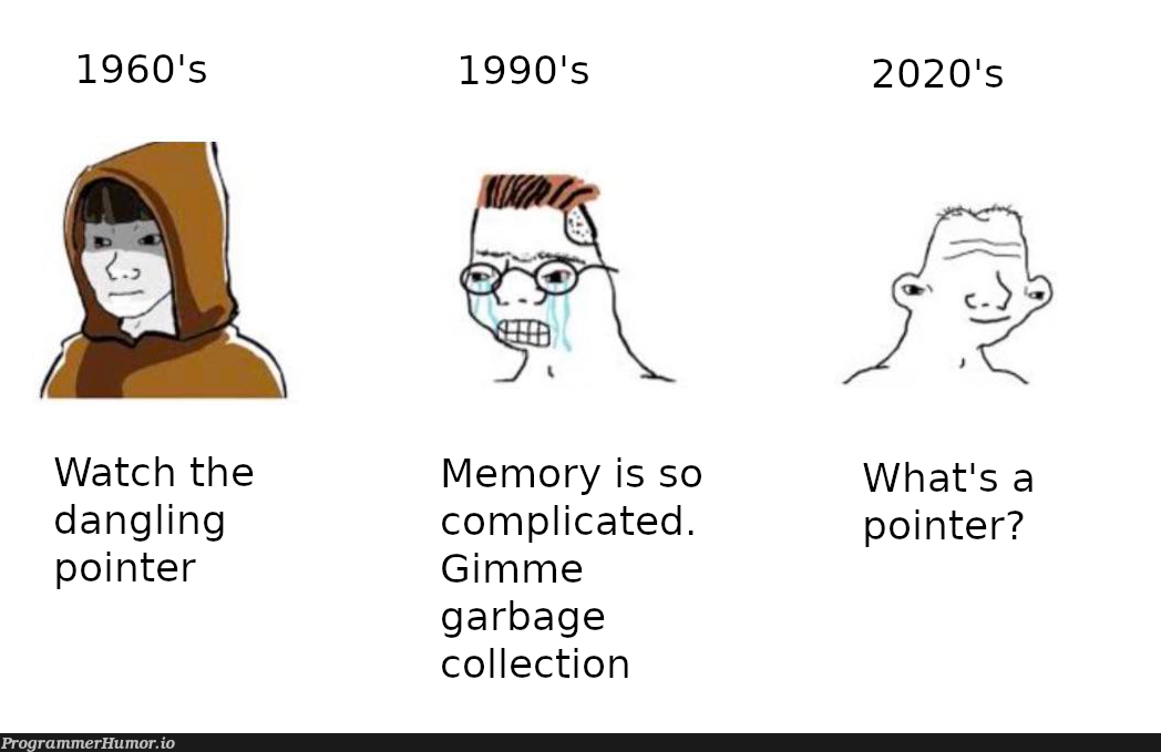 How memory management evolved [Fixed] | management-memes, fix-memes | ProgrammerHumor.io