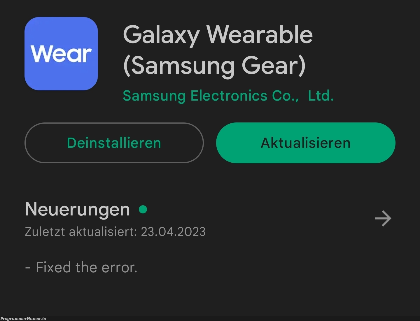 Ah yes Samsung, THAT error | electron-memes, error-memes, fix-memes, cs-memes | ProgrammerHumor.io